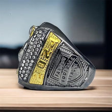 2024 PREMIUM Fantasy Football Championship Ring | Gunmetal tone | with Stand