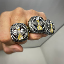 2024 PREMIUM Fantasy Football Championship Ring | Gunmetal tone | with Stand