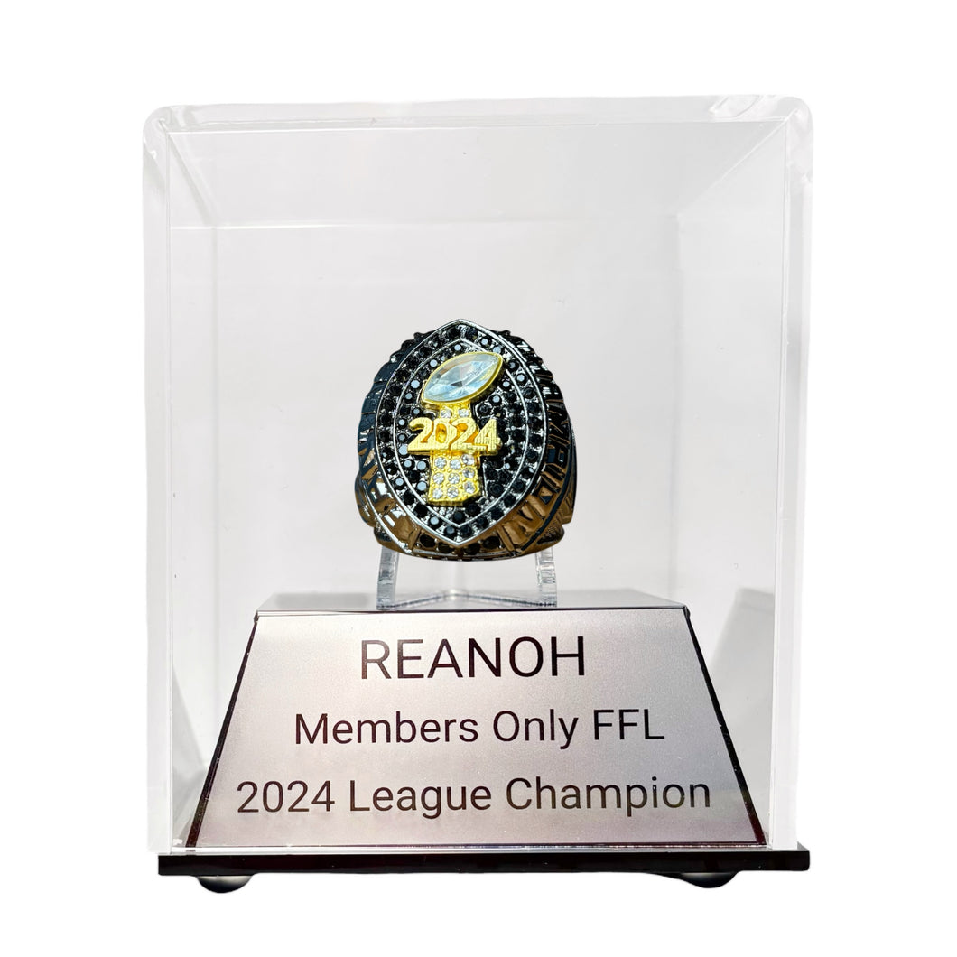 2024 RING INCLUDED Customizable Display Case | Fantasy Football Championship Ring