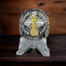2024 PREMIUM Fantasy Football Championship Ring | Gunmetal tone | with Stand