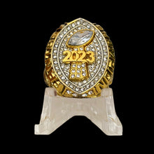 *PREMIUM* 2023 FANTASY FOOTBALL CHAMPIONSHIP RING Gold tone Trophy with Stand