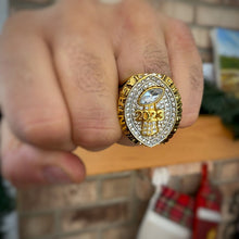 *PREMIUM* 2023 FANTASY FOOTBALL CHAMPIONSHIP RING Gold tone Trophy with Stand