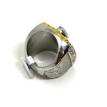 2020 Fantasy Football Championship Ring | Massive Silver and Gold Tone Award Trophy for FFL Champion | with Stand