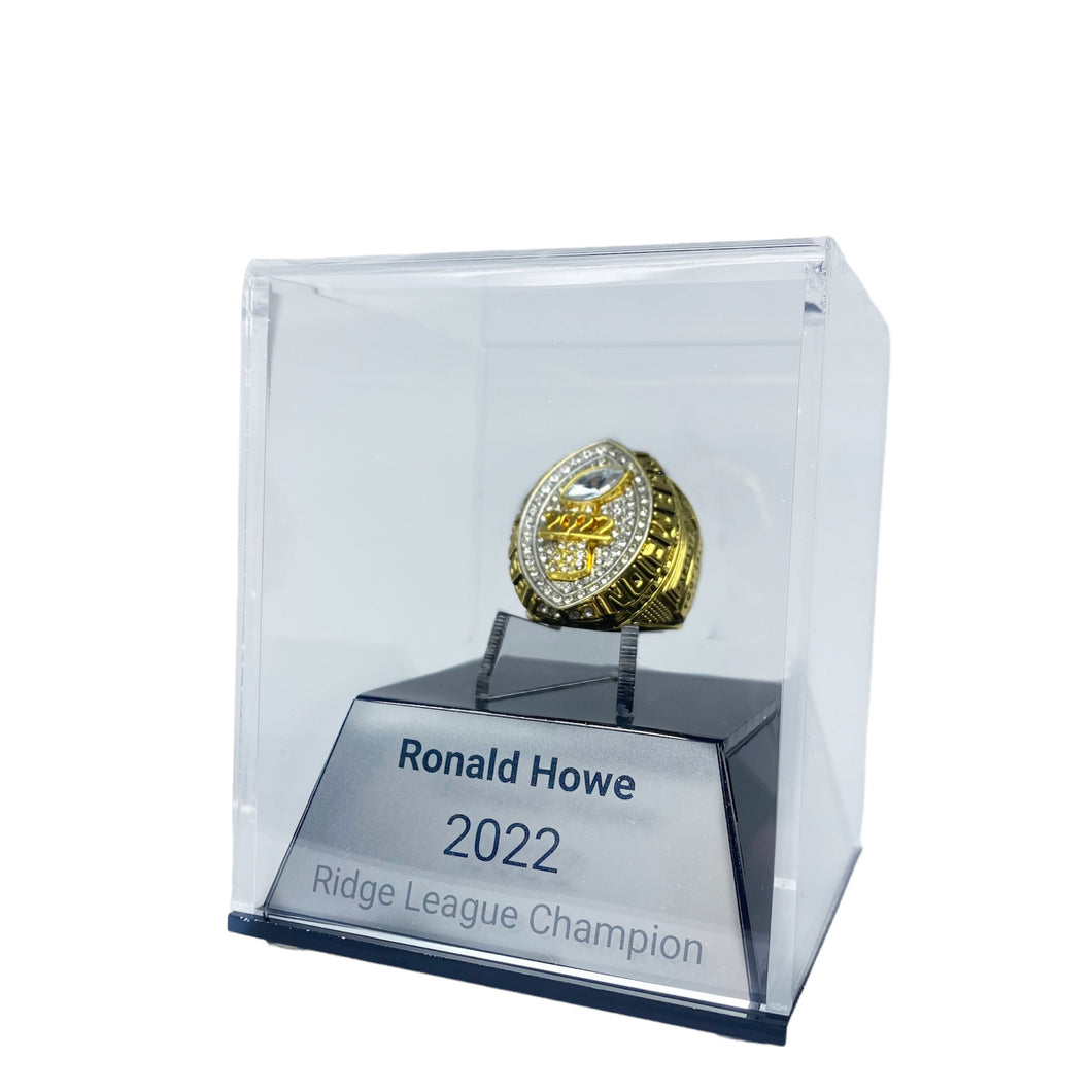 2022 or 2023 RING INCLUDED Customizable Display Case | Fantasy Football Championship Ring