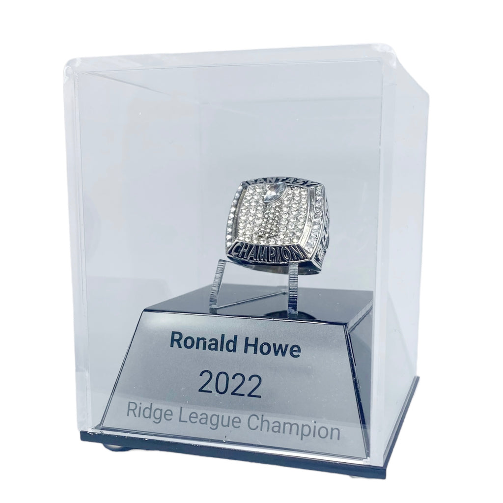 : Legacy Rings 2020 2021 Fantasy Football Championship ring with  clear display stand