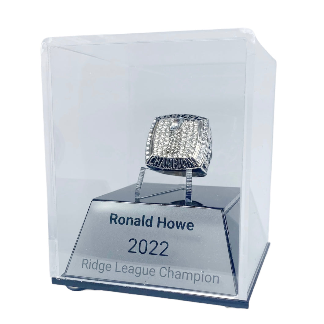 2021 or 2022 RING INCLUDED Customizable Display Case | Fantasy Football Championship Ring
