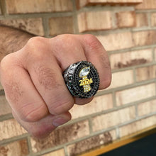 Premium 2024 FANTASY FOOTBALL CHAMPIONSHIP RING Gunmetal Black + Gold