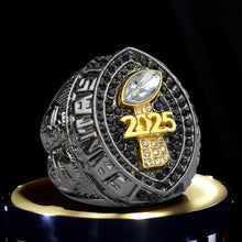 Premium 2025 FANTASY FOOTBALL CHAMPIONSHIP RING Gunmetal Black + Gold