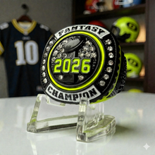 Neon Yellow or Green 2026 Fantasy Football Championship Ring