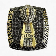 HUGE 2025 FANTASY FOOTBALL CHAMPIONSHIP RING Gunmetal Black + Gold