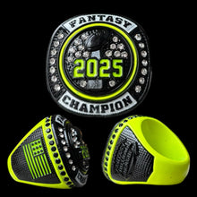 2025 Fantasy Football Championship Ring Neon Yellow or Green