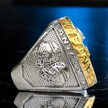 2025 Fantasy Football Championship Ring Silver and Gold with Blue Stones - Premium
