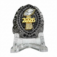 Premium 2026 FANTASY FOOTBALL CHAMPIONSHIP RING Gunmetal Black + Gold