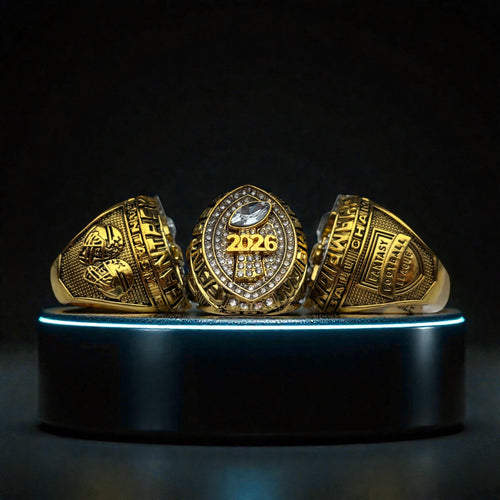 Premium 2026 FANTASY FOOTBALL CHAMPIONSHIP RING Gold and Silver