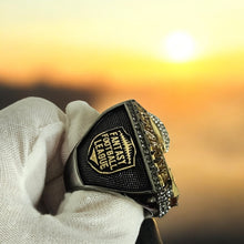 HUGE 2025 FANTASY FOOTBALL CHAMPIONSHIP RING Gunmetal Black + Gold