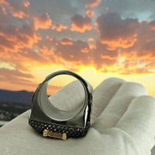 HUGE 2025 FANTASY FOOTBALL CHAMPIONSHIP RING Gunmetal Black + Gold