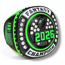 Neon Yellow or Green 2026 Fantasy Football Championship Ring