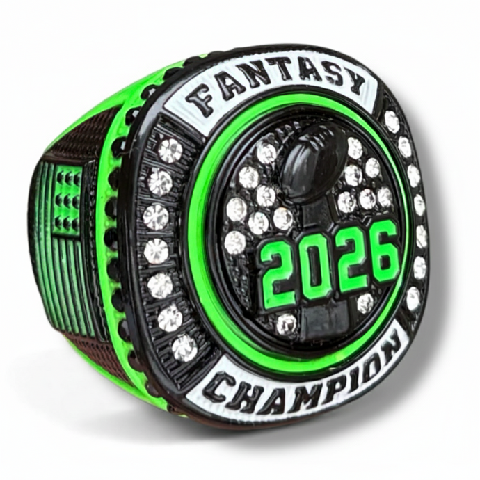 Neon Yellow or Green 2026 Fantasy Football Championship Ring