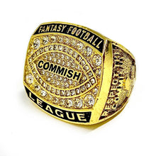 COMMISH Fantasy Football Championship Ring for commissioner